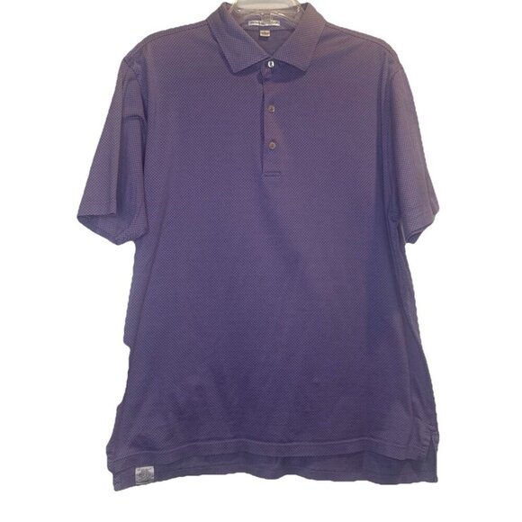 Peter Millar Men’s Purple Cotton Performance Golf Polo Sz L - Picture 1 of 8